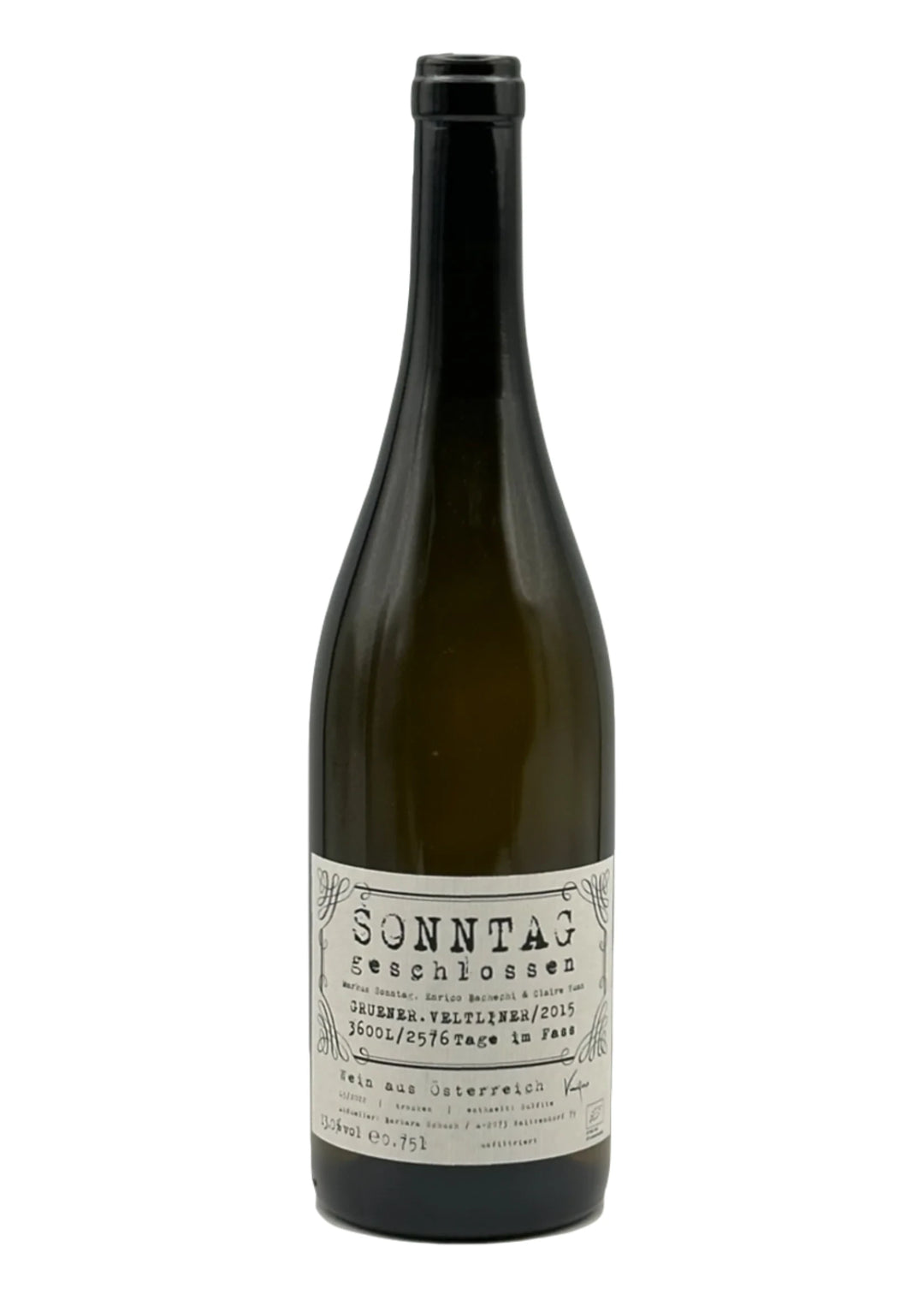Sonntag Geschlossen Gruner Veltliner 2015