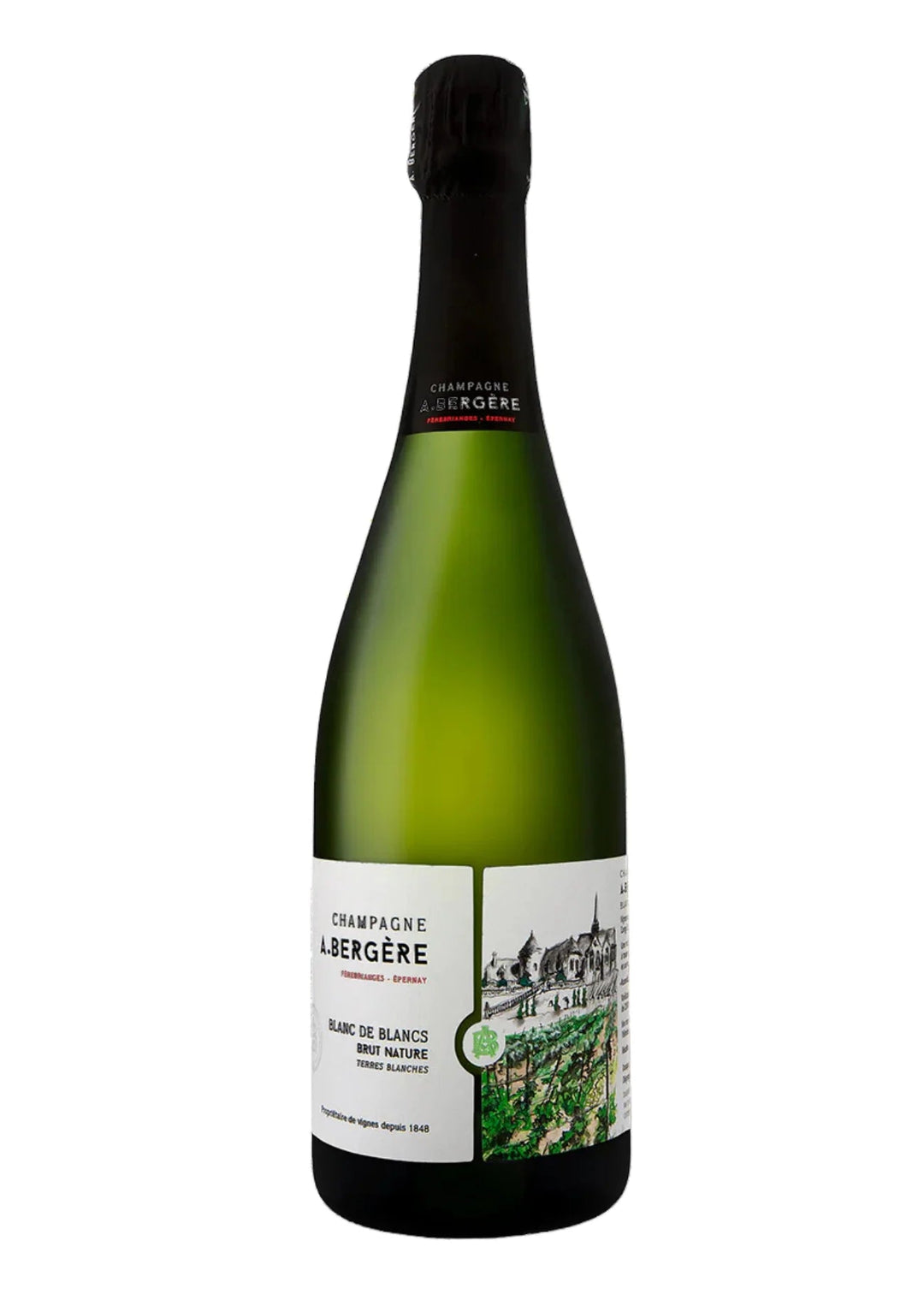 Champange A. Bergere "Terres Blanches" Blanc de Blancs Brut Nature NV